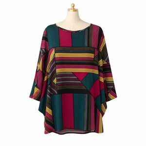 WO. NWOT Worthington Woman Geometric Print Top (1X/2X)